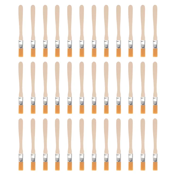 Unique Bargains Nylon Bristle Wood Handle Wall Cabinets Fences Paint Brushes 36 Pcs 5"