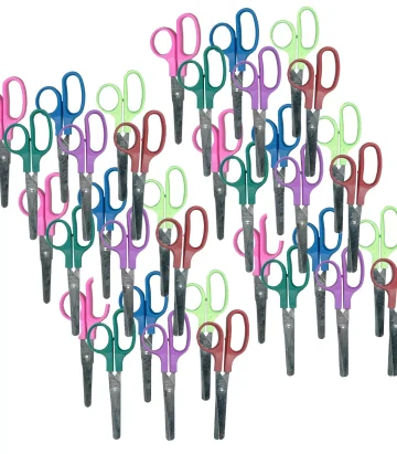 Children's 5" Scissors, Blunt Tip, Assorted Colors, Pack of 36