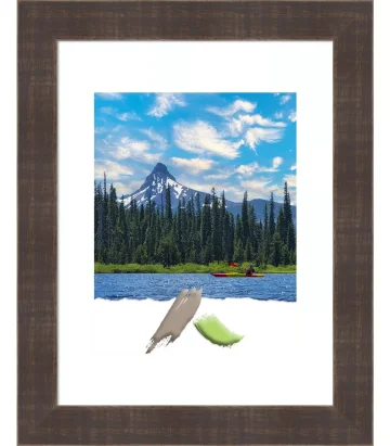 Art Whiskey Brown Rustic Wood Picture Frame