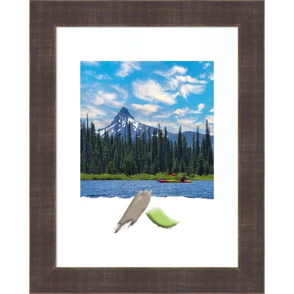 Art Whiskey Brown Rustic Wood Picture Frame
