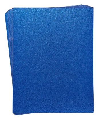 Bright Creations 30 Sheets Double-Sided Royal Blue Glitter Cardstock Paper for DIY Crafts, Card Making, Invitations, 300GSM, 8.5 x 11 In