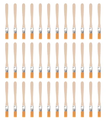 Unique Bargains Nylon Bristle Wood Handle Wall Cabinets Fences Paint Brushes 36 Pcs 5"