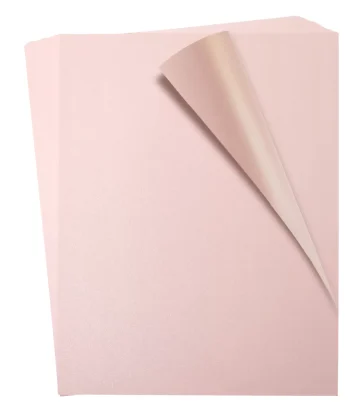 Paper Junkie 48 Sheets Pink Metallic Shimmer Cardstock Paper for Crafts, Double-Sided for DIY Cards, Weddings, Scrapbooking, 250gsm, 8.5 x 11 In